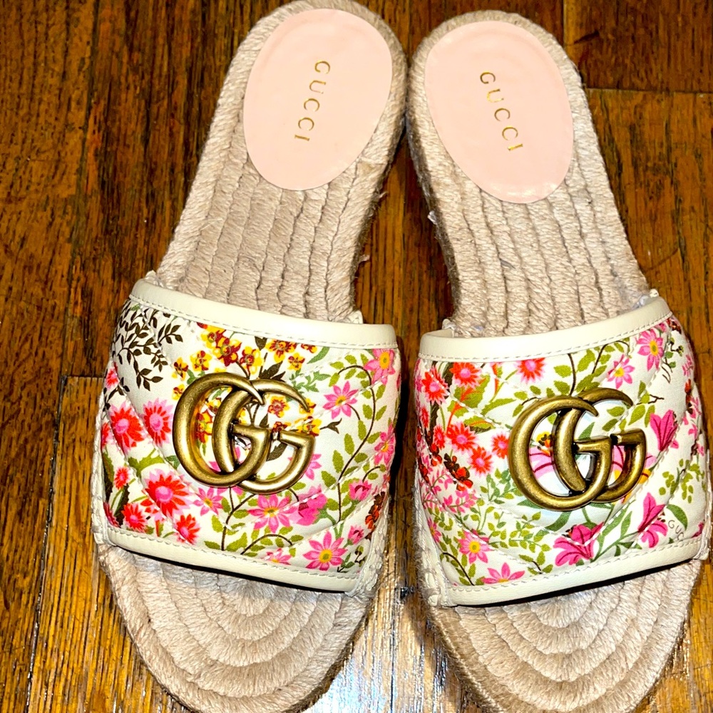 Gucci sandals.